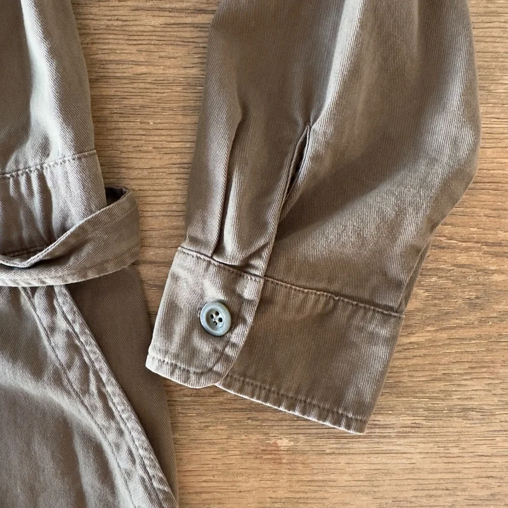 Xirena‎ Long Sleeve Wylie Jumpsuit-Button Front Tie Waist-Khaki Green-Size S NWT